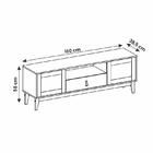 Rack Sala Esmeralda Para Tv Até 60 Polegadas Pés Em Madeira