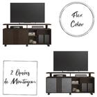 Rack Sala Humor Para Tv Com Porta De Correr E Rodizios