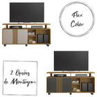 Rack Sala Humor Para Tv Com Porta De Correr E Rodizios