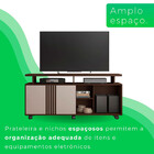 Rack Sala Humor Para Tv Com Porta De Correr E Rodizios