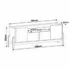 Rack Sala Lizz 190 Com 4 Portas Soft-close E Pés De Madeira