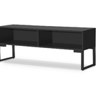 Rack Sala Milão Pés De Ferro Preto Industrial Preto