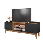 Rack Sala Ravena Para Tv Até 55 Polegadas C/ Pés De Madeira