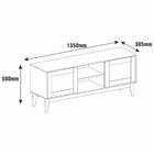 Rack Sala Safira Para Tv Até 55 Polegadas Com Pés Em Madeira