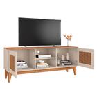 Rack Sala Safira Para Tv Até 55 Polegadas Com Pés Em Madeira