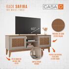 Rack Sala Safira Para Tv Até 55 Polegadas Com Pés Em Madeira