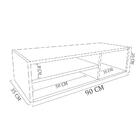 Rack Sala Suspenso Natural Em Mdf