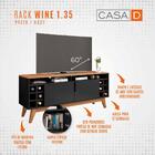 Rack Sala Wine Para Tv Até 55 Polegadas Com Pés Em Madeira