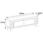 Rack Sala Wine Para Tv Até 55 Polegadas Com Pés Em Madeira