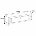 Rack Sala Wine Para Tv Até 55 Polegadas Com Pés Em Madeira
