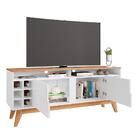 Rack Sala Wine Para Tv Até 55 Polegadas Com Pés Em Madeira