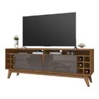 Rack Sala Wine Para Tv Até 55 Polegadas Com Pés Em Madeira