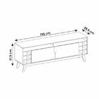 Rack Sala Wine Para Tv Até 55 Polegadas Com Pés Em Madeira
