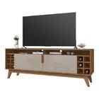 Rack Sala Wine Para Tv Até 55 Polegadas Com Pés Em Madeira