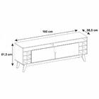 Rack Sala Wine Para Tv Até 60 Polegadas Com Pés Em Madeira