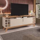 Rack Sala Wine Para Tv Até 60 Polegadas Com Pés Em Madeira