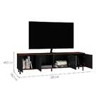 Rack Siena Castanho E Preto 183 Cm