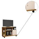 Rack Smart Tv 26 100cm 1 Porta Carvalho Intense Off White Tan