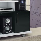 Rack Smart Tv 26 100cm Branco Preto Bnn Decor