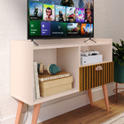 Rack Star Tv 32" 1 Porta Puxador Concha Lauren Nichos Pratele