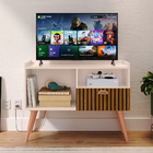 Rack Star Tv 32" 1 Porta Puxador Concha Lauren Nichos Pratele