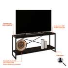 Rack Studio Ônix E Preto 120 Cm