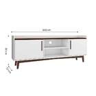 Rack Sumbe Branco E Castanho 160 Cm