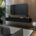 Rack Suspensa De Parede Quarto Sala De Estar Reunião 1,40m Pr