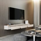 Rack Suspenso 100% Mdf  Para Tv 75 Polegadas 3 Gavetas Aspen