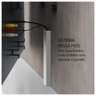 Rack Suspenso Branco 181cm Prateleira  Suporte Tv Até 80 Pole