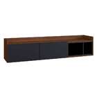 Rack Suspenso Celino Preto E Marrom 160 Cm