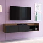 Rack Suspenso Celino Preto E Marrom 160 Cm