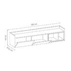 Rack Suspenso Celino Preto E Marrom 160 Cm