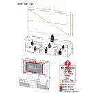 Rack Suspenso Com Espelho, Painel E Suporte Tv 65" Com 2 Port