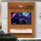 Rack Suspenso Com Painel Ripado Até 65 Polegadas Freijó Off W