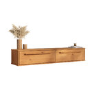 Rack Suspenso Flutuante 145 Cm Compacto Madeira Tv 55 Freijó