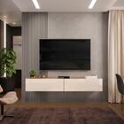 Rack Suspenso Future 180cm Cool Home Off White/ Nature