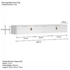 Rack Suspenso Line P/ Tvs Até 55 Polegadas 160cm 2 Portas Bra