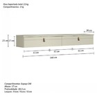 Rack Suspenso Line P/ Tvs Até 55 Polegadas 160cm 2 Portas Off