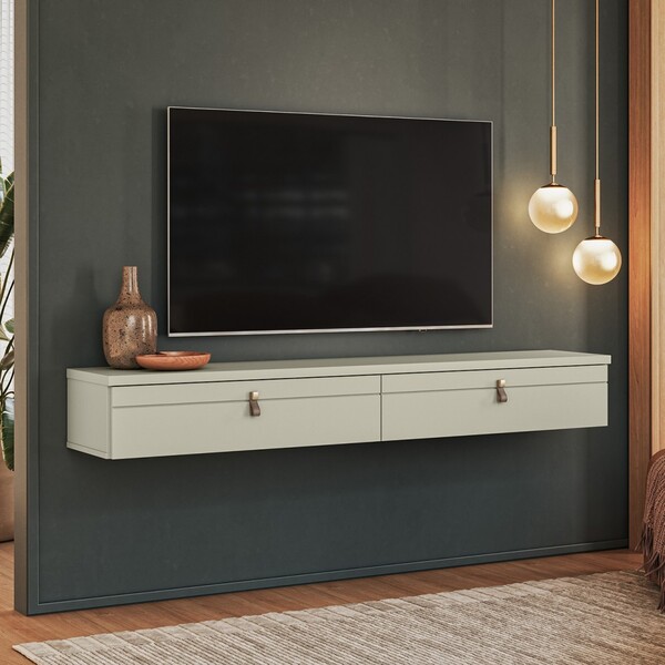 Rack Suspenso Line P/ Tvs Até 55 Polegadas 160cm 2 Portas Off