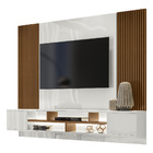 Rack Suspenso Lorena 2 Portas E Painel Lara C03 220 Cm- Amare