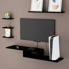 Rack Suspenso Mdf Com 4 Prateleiras De Nichos Organizador