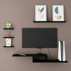 Rack Suspenso Mdf Com 4 Prateleiras De Nichos Organizador