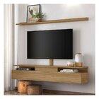 Rack Suspenso Nature 181cm  Prateleira  Suporte Tv Até 80 Pol