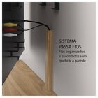 Rack Suspenso Nature 181cm  Prateleira  Suporte Tv Até 80 Pol