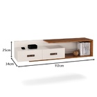 Rack Suspenso Organic Off White/freijó - Ej Móveis