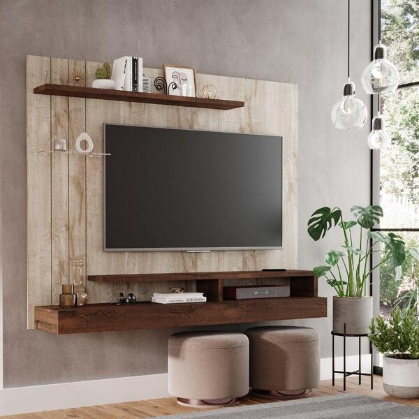 Rack Suspenso P/tv Até 50 Polegadas Mdf Valencia Plus Permobi