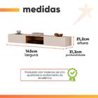 Rack Suspenso Para Painel Ou Tv Até 65 Polegadas 1,43m 2 Port