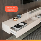 Rack Suspenso Para Painel Ou Tv Até 75 Polegadas 3 Gavetas 1,