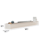 Rack Suspenso Para Painel Ou Tv Até 75 Polegadas 3 Gavetas 1,